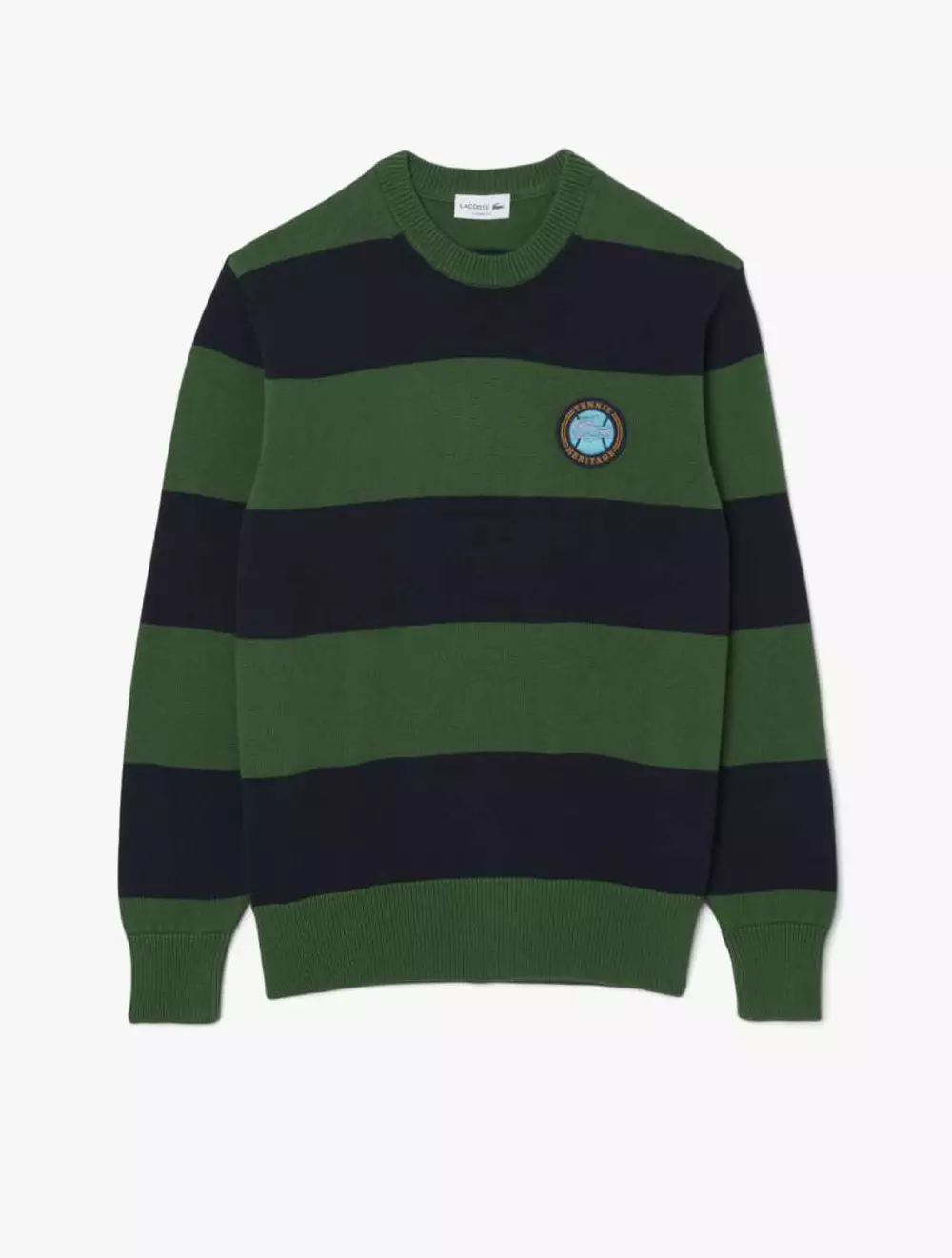 Striped Cotton Jersey Sweater - Green