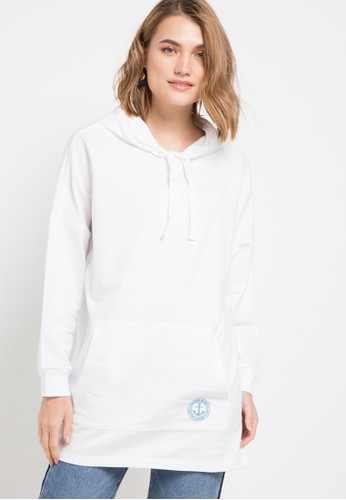 Ninety Degrees white Stronger Sweater Hoodie 980FAAAD645CD2GS_1