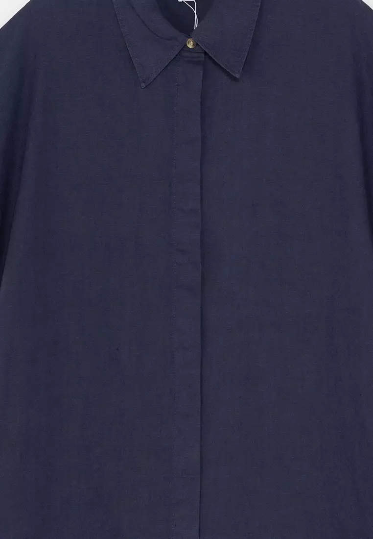 Buy COS Relaxed Linen Shirt Dress 2024 Online ZALORA