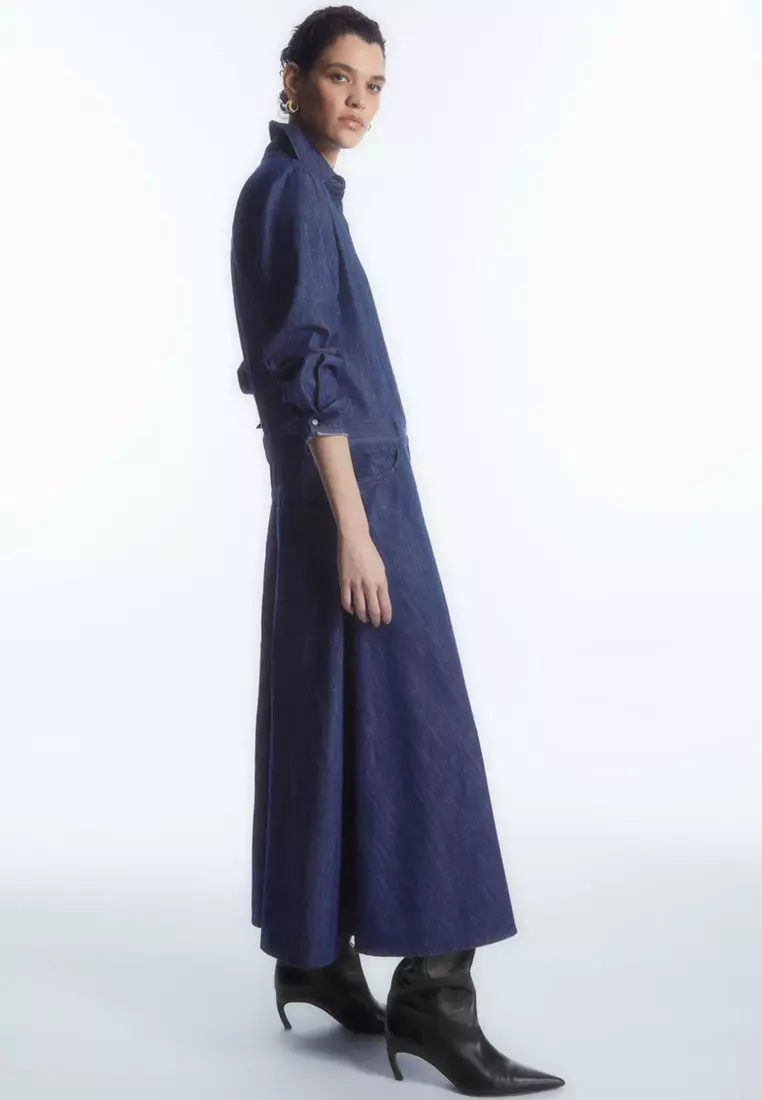 Buy COS Denim Midi Shirt Dress 2024 Online | ZALORA