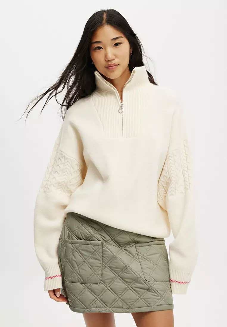 Rhythm Quilted Puffer Mini Skirt