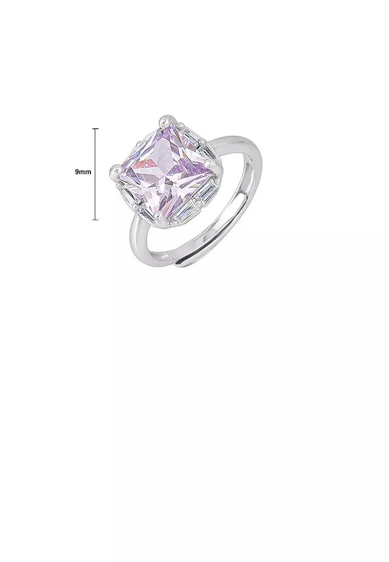 Purple cubic zirconia ring online