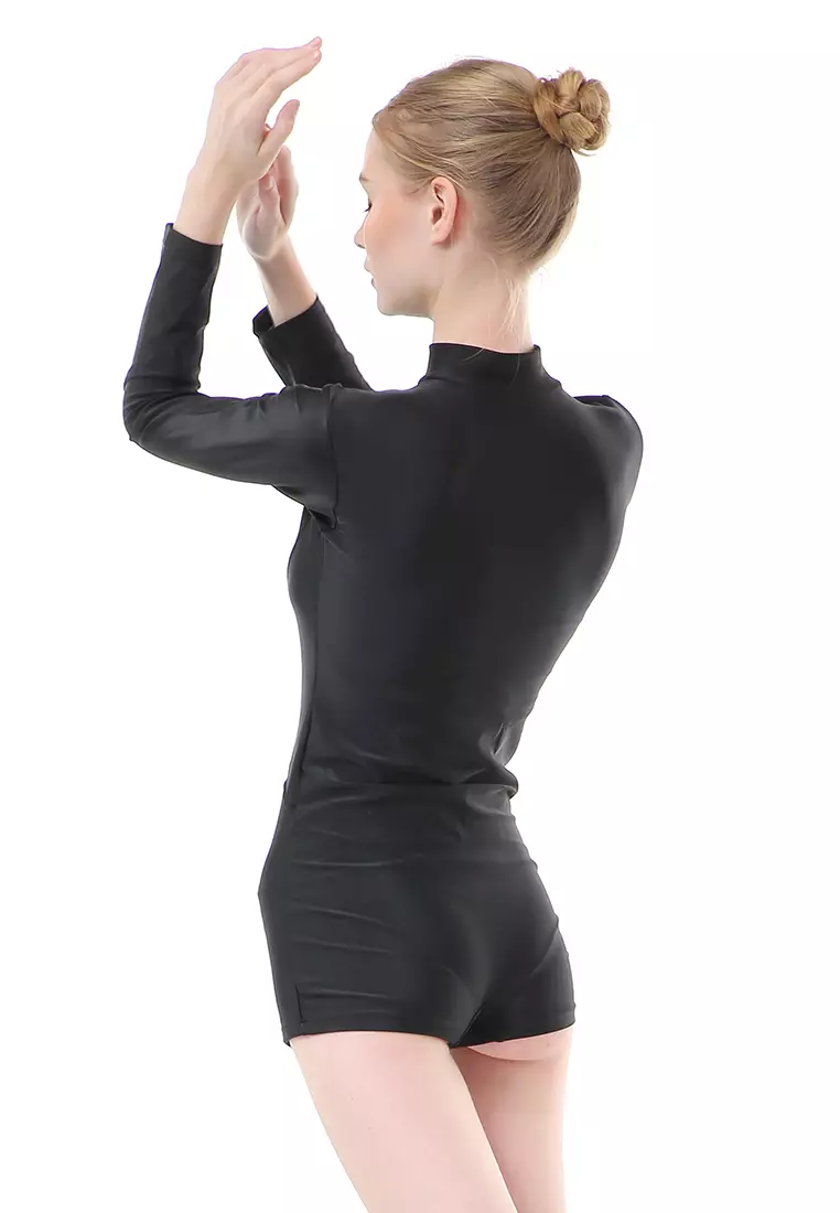 Amina Baju Renang Wanita One Piece Long Sleeve High Quality - Black