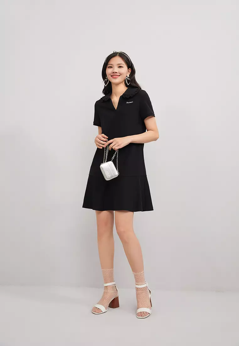 Buy Hopeshow V-Neck Polo Mini Dress 2025 Online | ZALORA