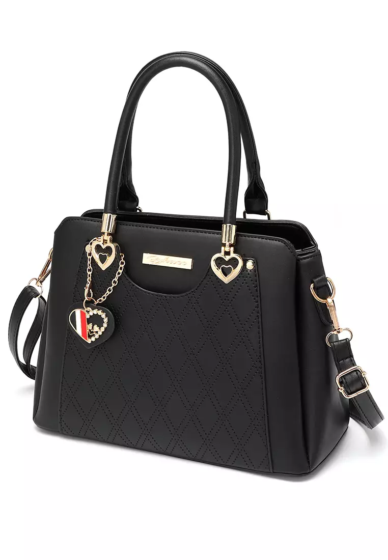 GYKACO Tas Wanita Hand bag - MEGAN Black - Fashion Top Handle Bag (Import)