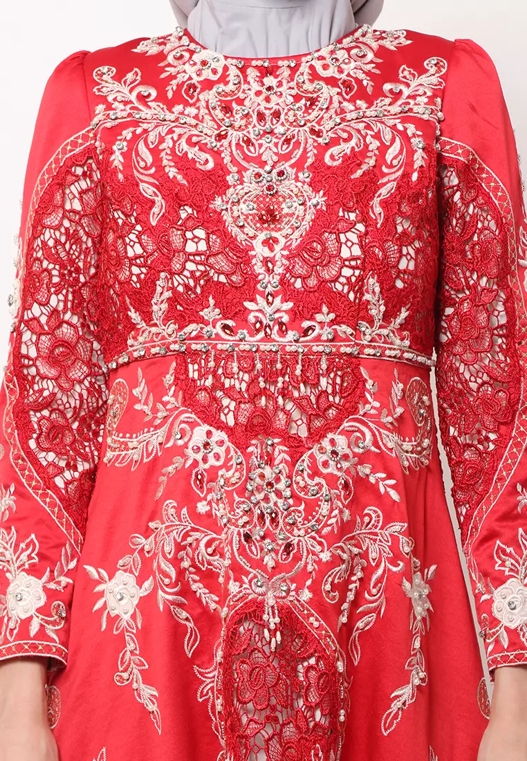 Bibiq Gamis Brokat Satin