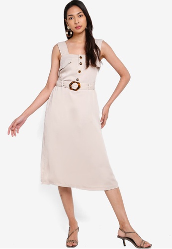 zalora button down dress