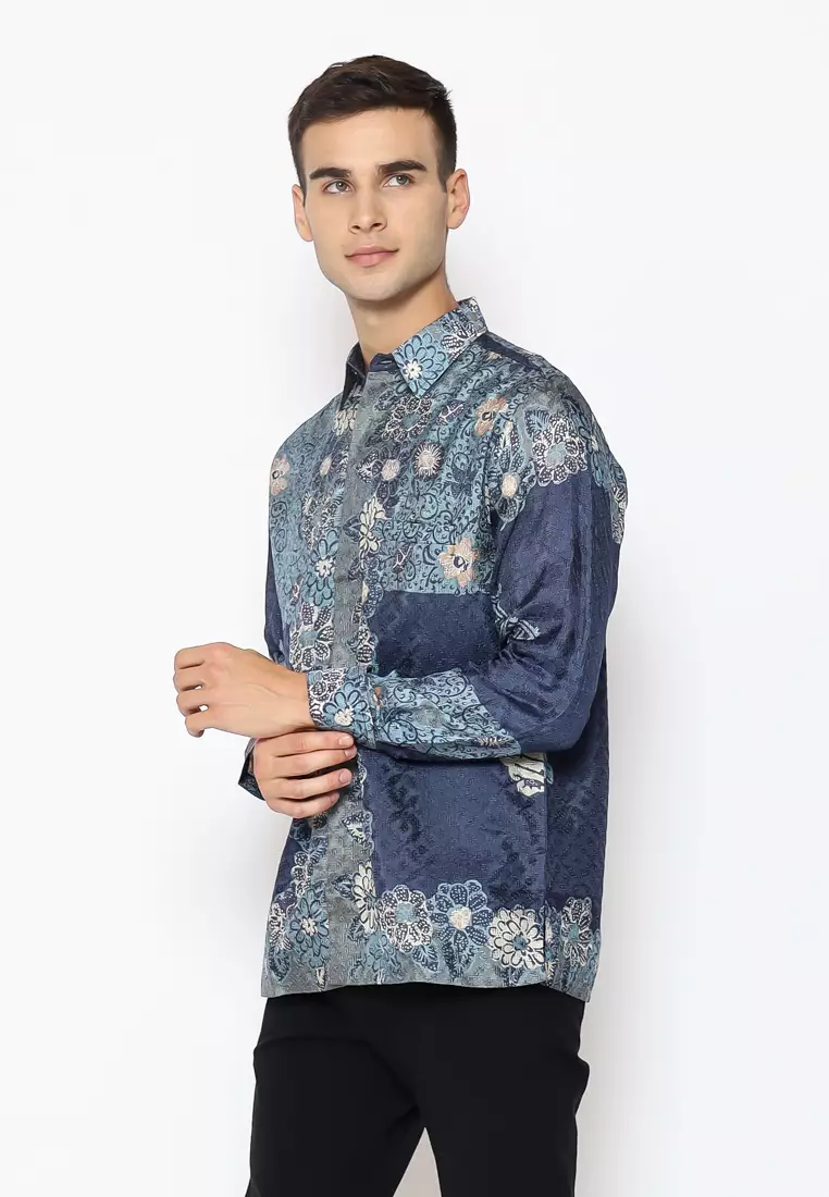 Rinjanie Batik - Kemeja Pria - Batik Pria Modern - Jacarandas Series