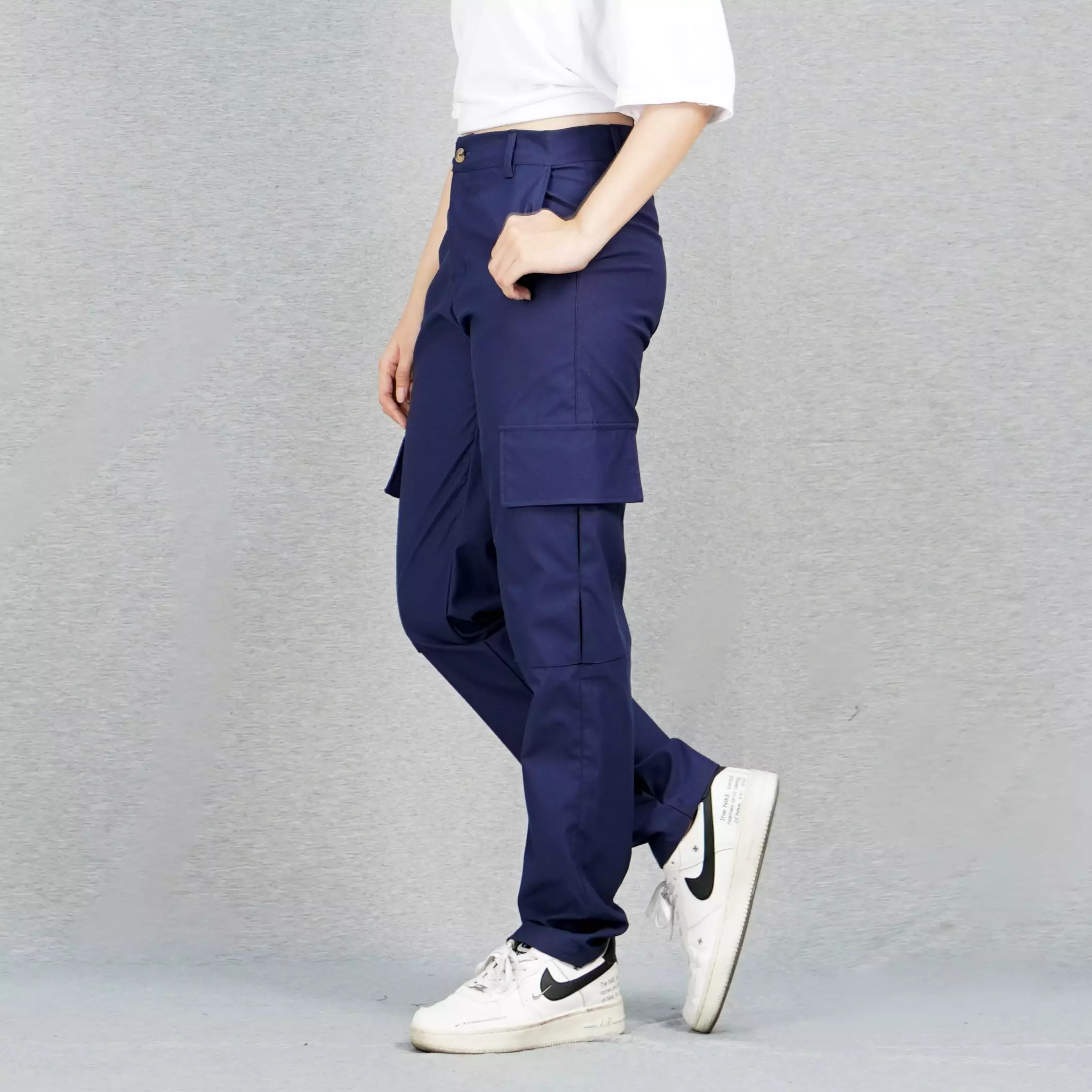  RAYSA Celana Panjang Cargo Celana Cargo Wanita Celana Wanita Celana Kargo - NAVY