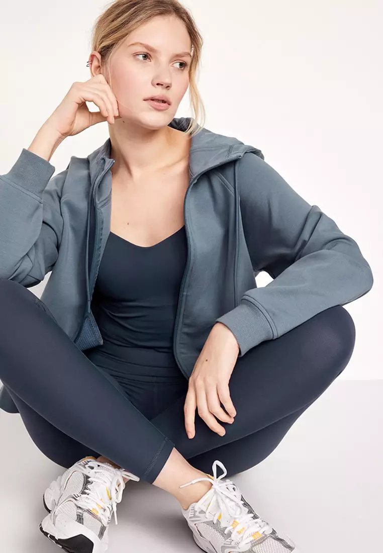 High-Waisted PowerSoft Rib Mix 7/8 Leggings