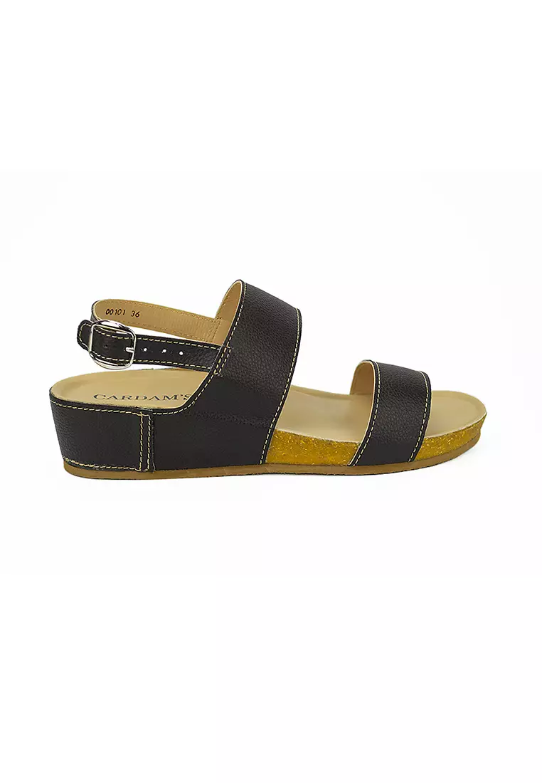 Discount on Cardam's Lifestyle  shoes - SKU: Eclb Epvs 00101 Dark Brown Wedge Sandals