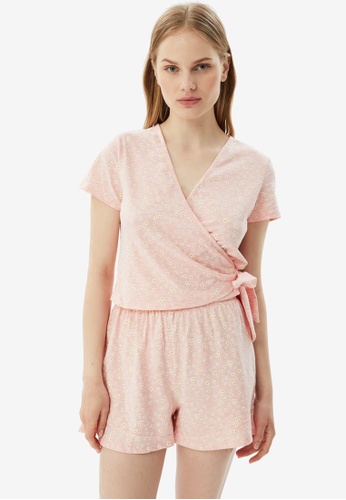 Trendyol pink Wrap Pyjama Set 2CB91AA1B5DA12GS_1