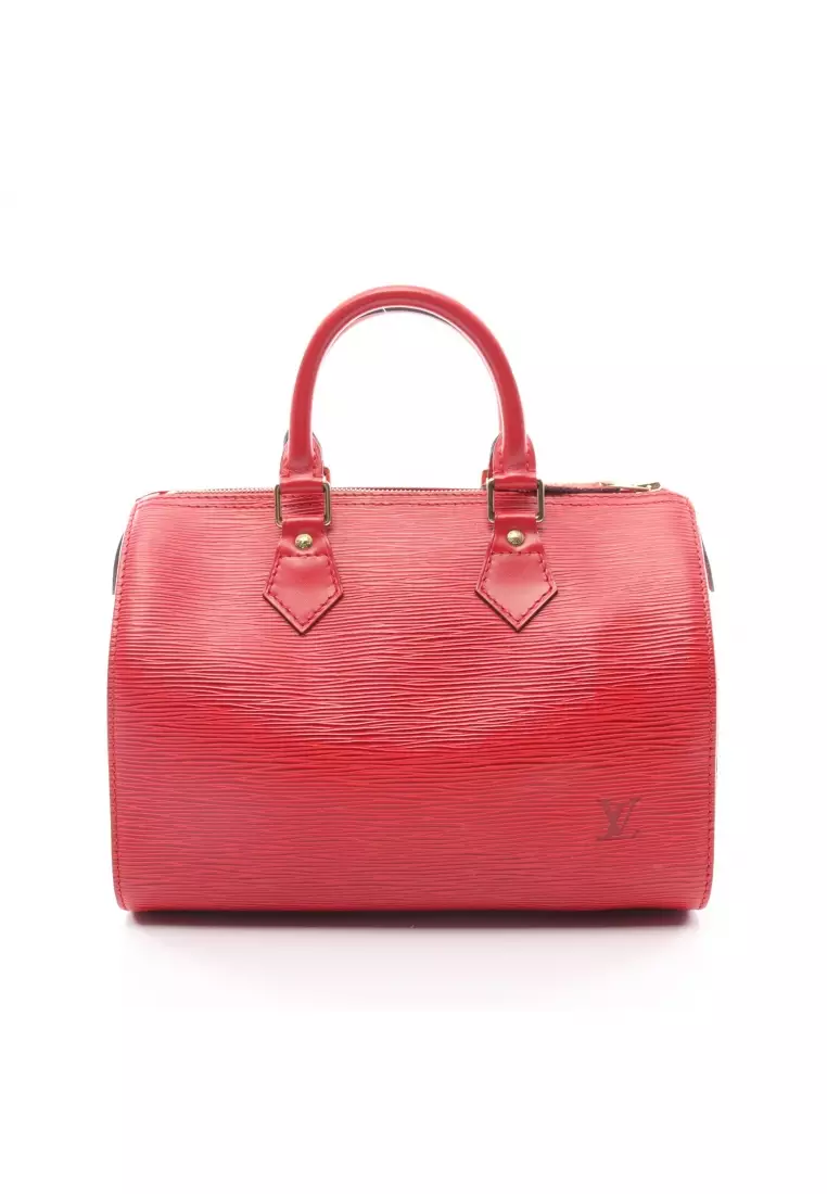 LOUIS VUITTON Epi Leather Red Speedy 30 Bag