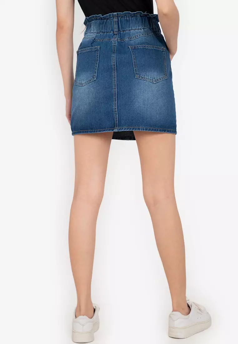 Denim cheap skirt zalora