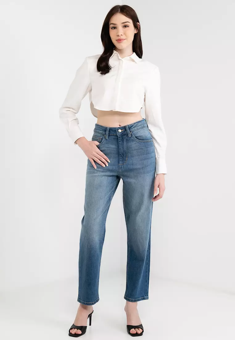 Sugar High Rise Straight Fit Jeans