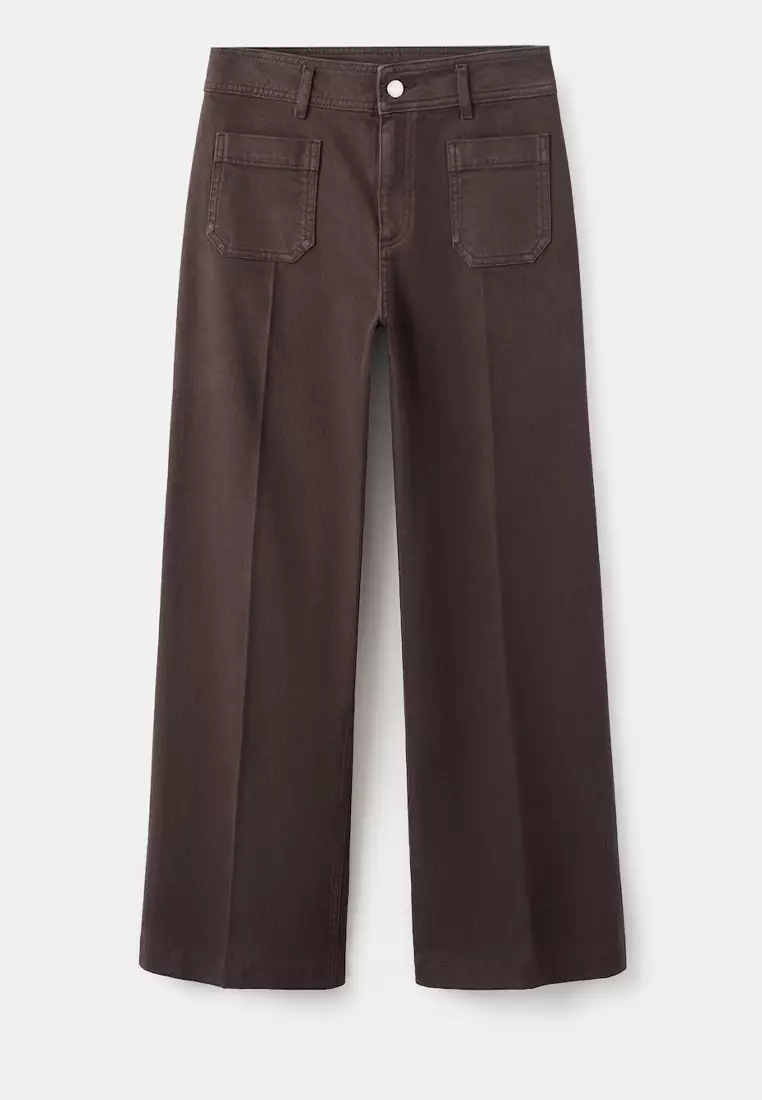 Wide-Leg Jeans With Pockets