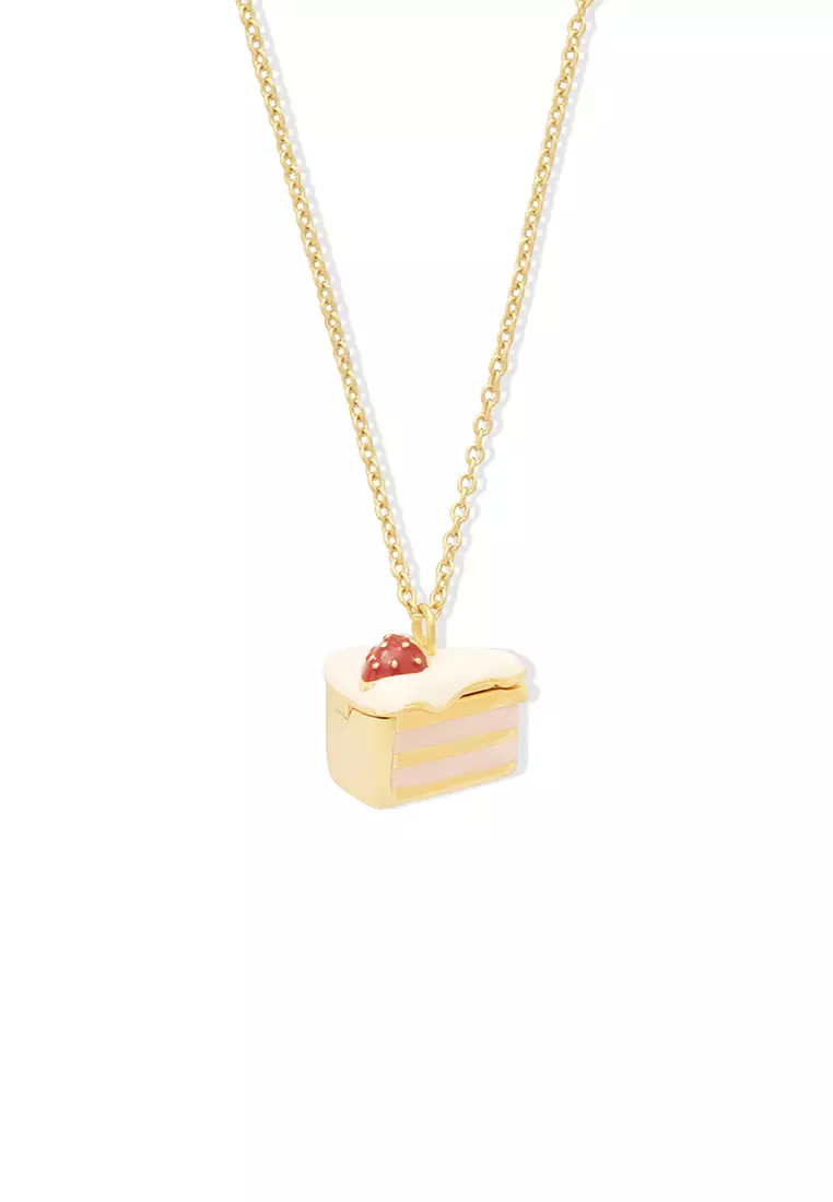 Strawberry Shortcake Gold Locket Necklace