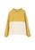 A-IN GIRLS white and yellow Casual Stand-Up Collar Color Block Sweater 3C09DAAC53B3CAGS_4