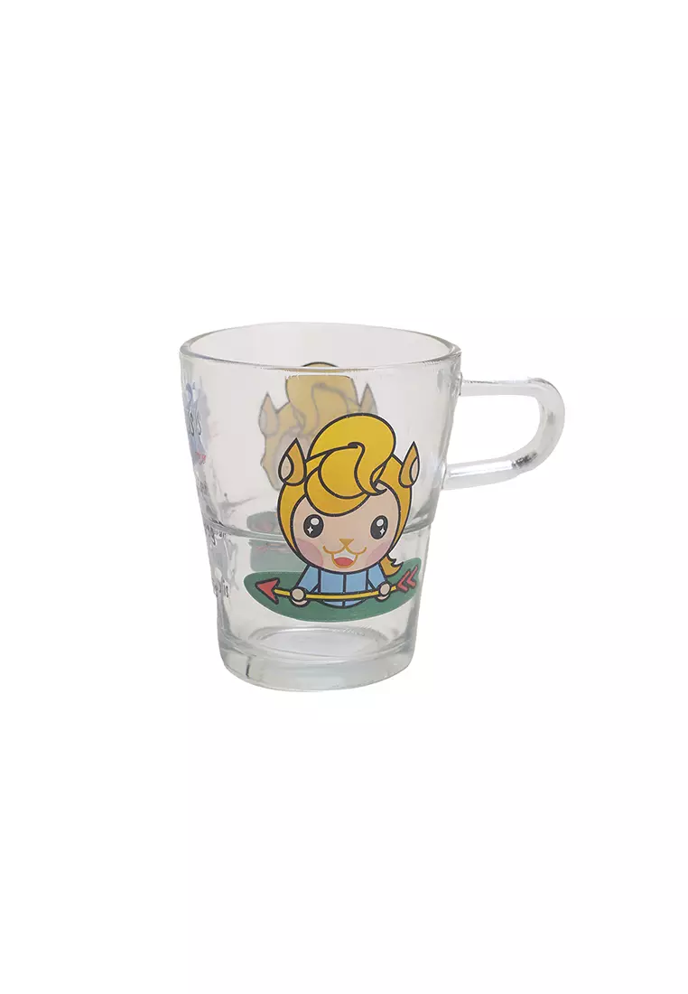 Briliant 1pc Glass Mug S12 Zodiak Sign Style Sagitarius