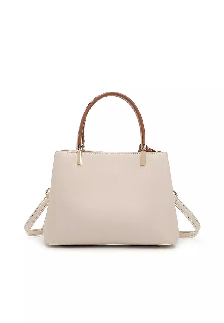 Women's Top Handle Bag / Sling Bag / Crossbody Bag (Tas Selempang / Tas Tangan) - Krem