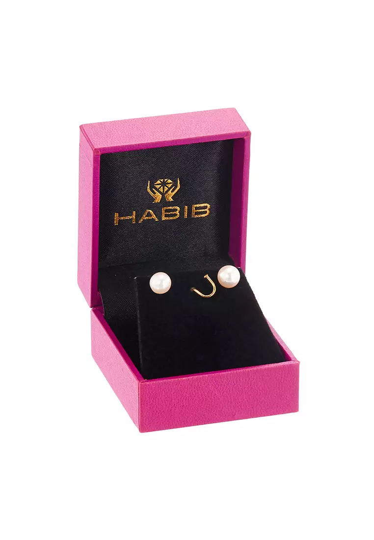 HABIB Freshwater Pearl Earrings in 375/9K Yellow Gold BE61564