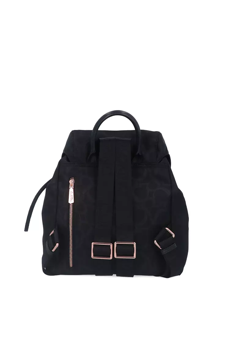 Black Carlo GEO Nylon Backpack