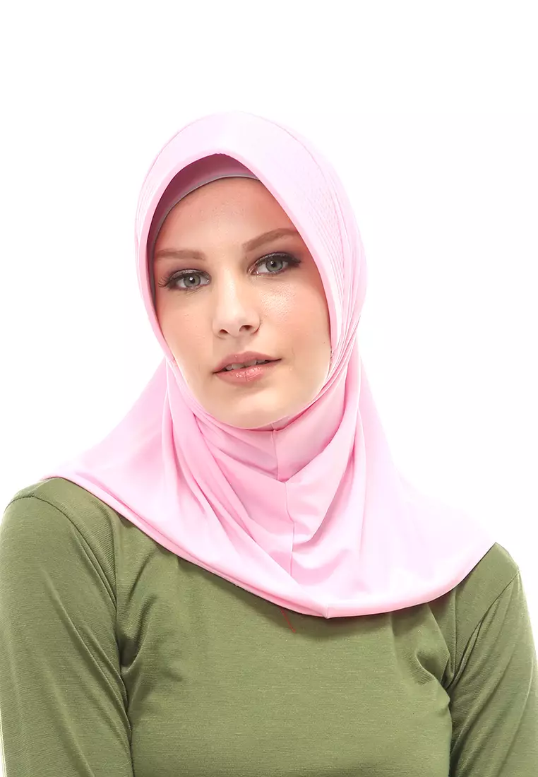 Layla Hijab Sport Instan Wanita Muslimah Relaxed Fit - Baby Pink