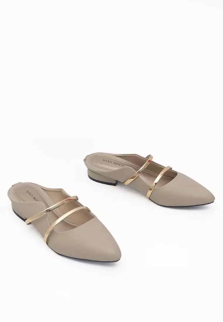 VIVI NICI - Chava Sandal Mules Hak 2 cm Cannoli Cream