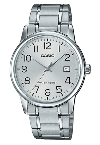 Jual Casio Casio Analog Jam Tangan Pria Silver Strap Rantai Mtp V002d 7b Original Original Zalora Indonesia