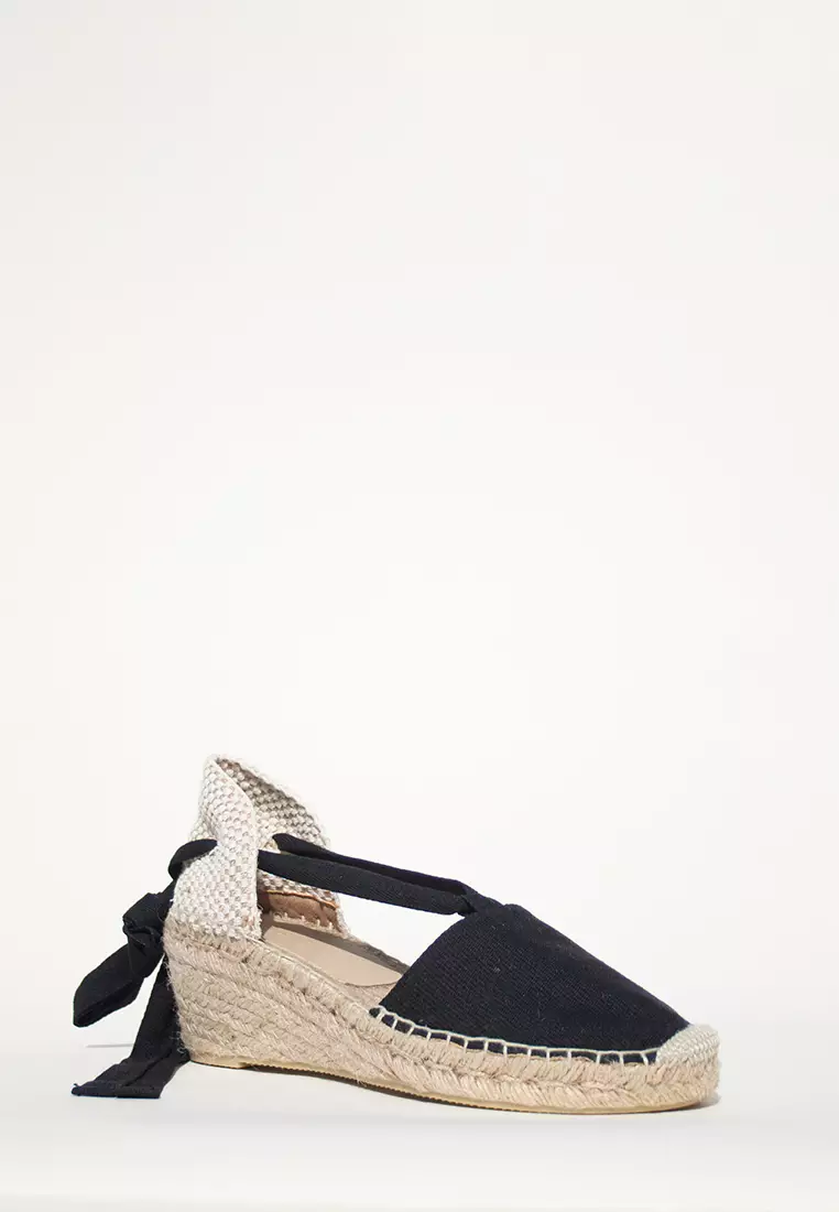 Discount on Espadril  shoes - SKU: Deia Wedges Black