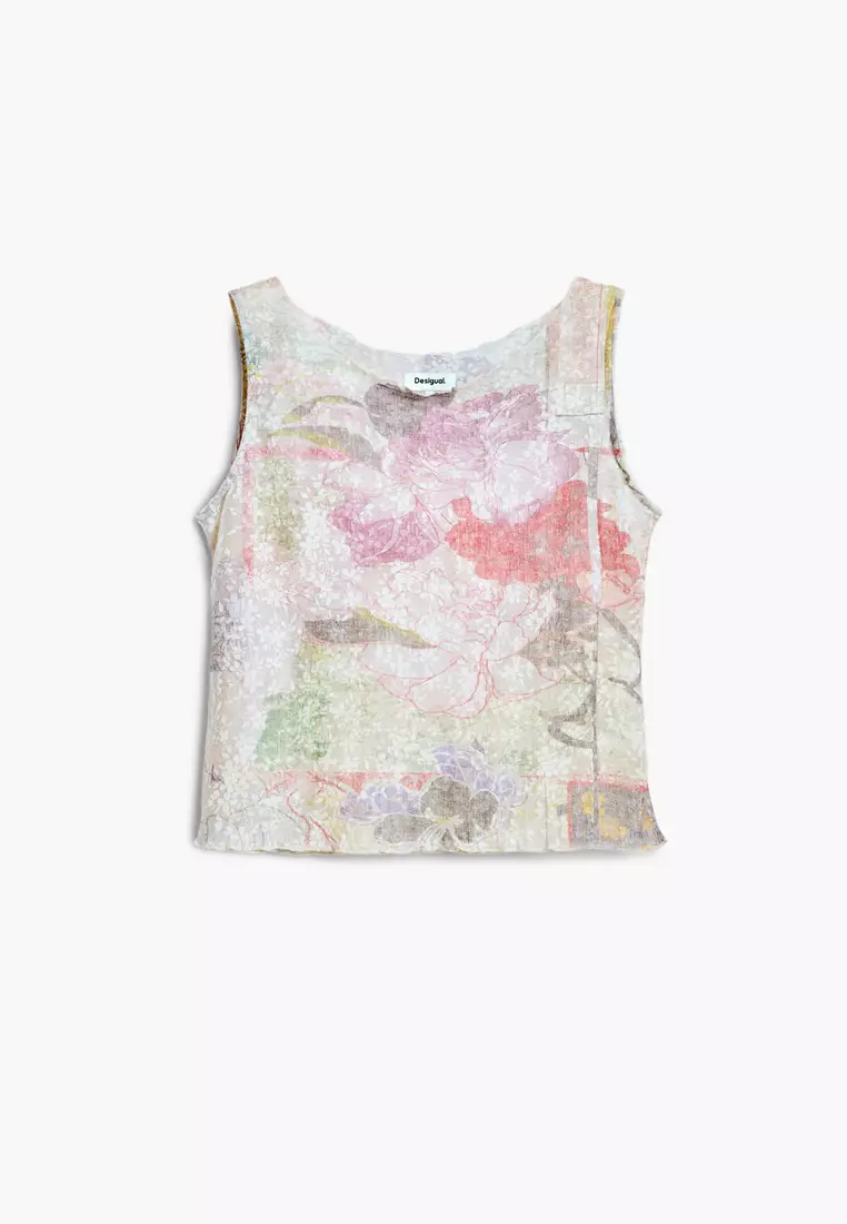 Printed Sleeveless T-Shirt