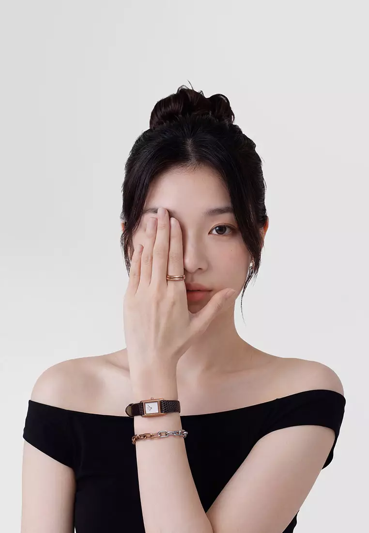 Contrast Link Bracelet Two Tone Rose Gold - Unisex Bracelet for women and men stainless steel Bracelet DW Official Authentic Original gelang tangan perempuan lelaki DW