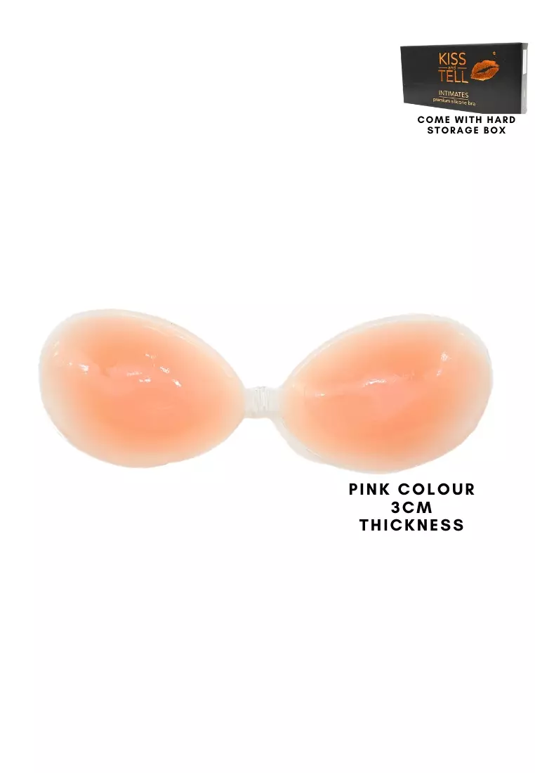 Silicone 3CM Thickness Push Up Nubra in Pink Seamless Invisible Reusable Adhesive Stick on Wedding Bra 隐形聚拢胸胸貼