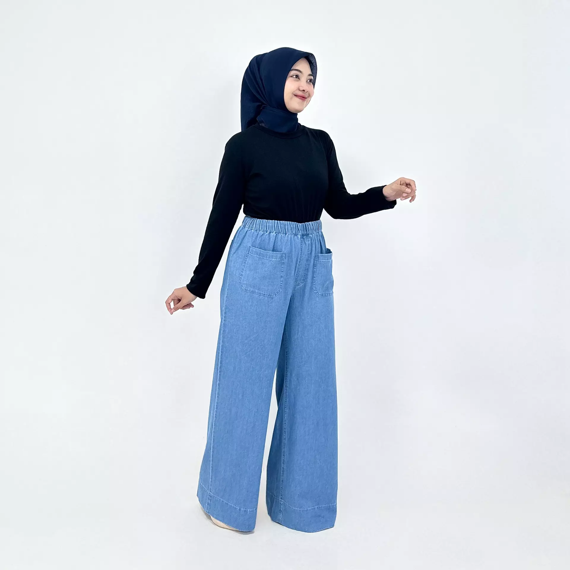 Celana Panjang Wanita Palazzo Denim Isyana