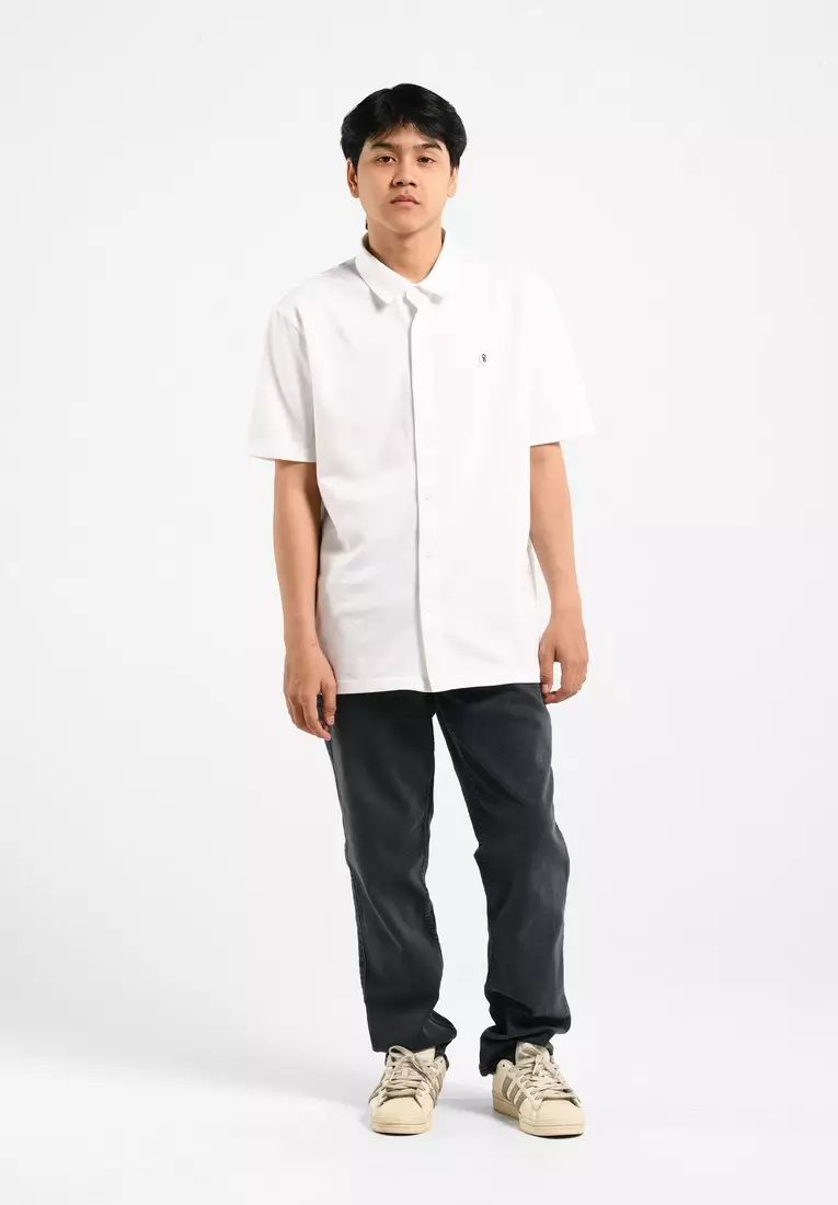 Greenlight Essential Men's Basic Shirt Short Sleeve Slim Fit Cotton Polyester Astru HP-C050225