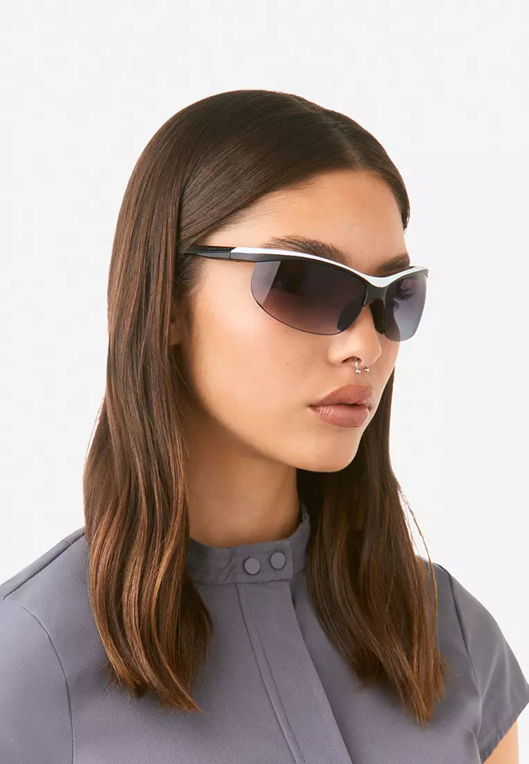 HAWKERS White Black Iron Radiante Sunglasses For Men And Women, Unisex. Official Product Designed In Spain