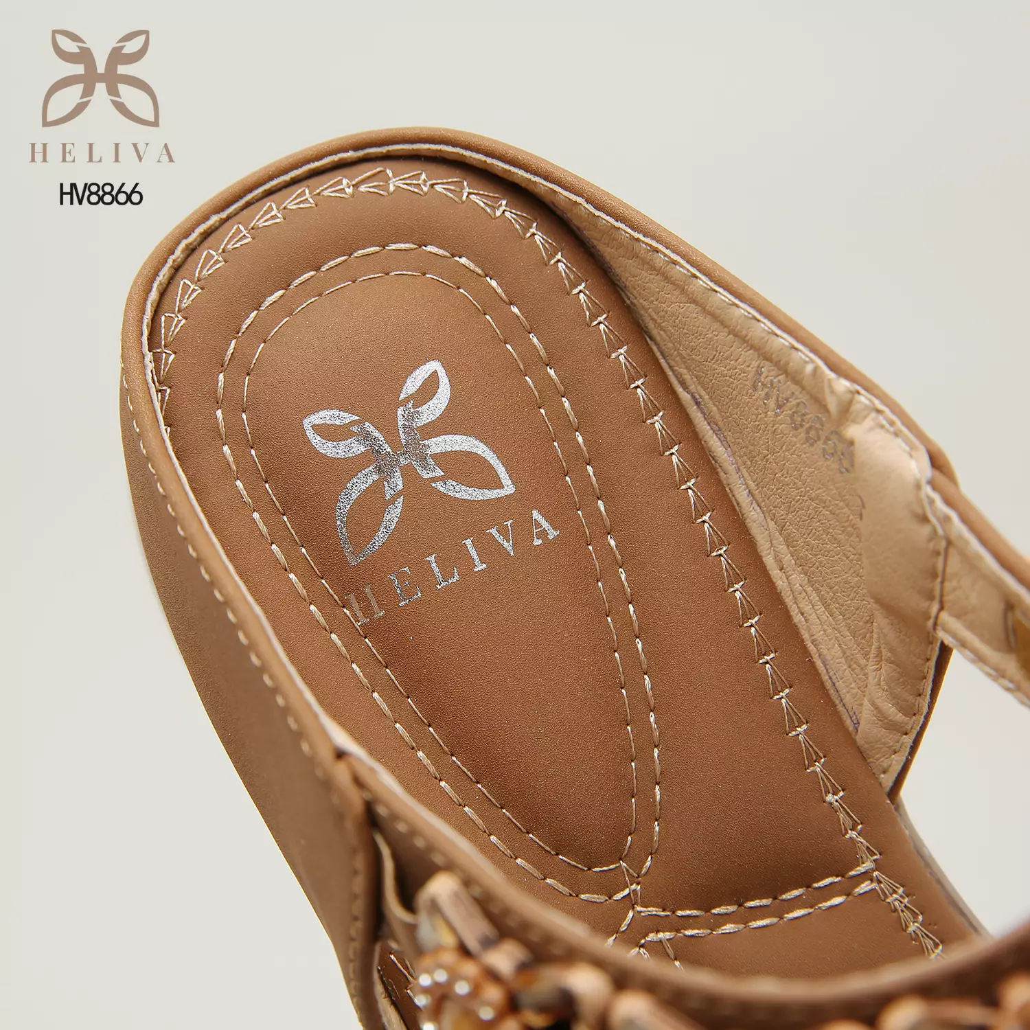 Heliva Denia Comfy Wedges Flower Beads Cute Looks