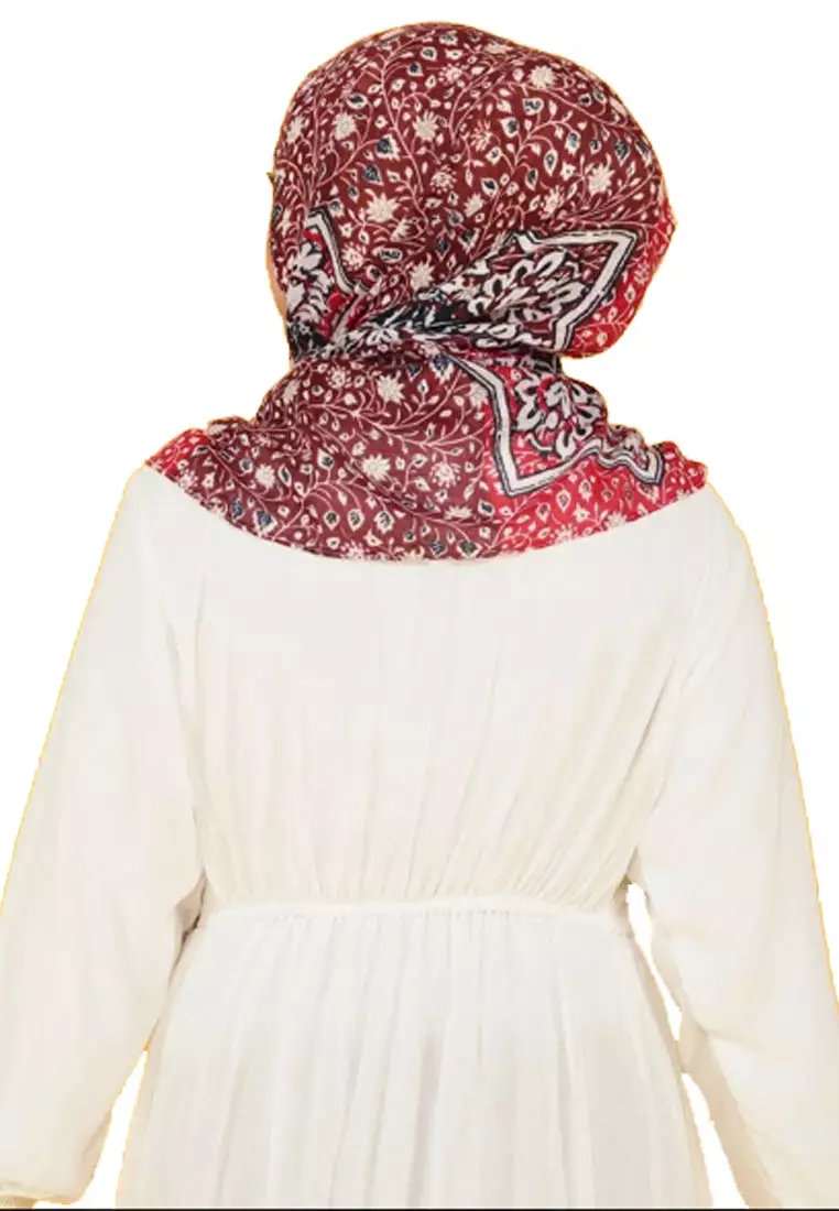 Mandala Viscose Pashmina Cranberry