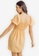 Love, Ara yellow Nicole Canary Yellow Square Neck Puff Sleeves Elastic Back Mini Dress F7975AA941E49AGS_2