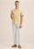 MANGO Man yellow Cotton Seersucker Shirt A32DEAA156E836GS_4