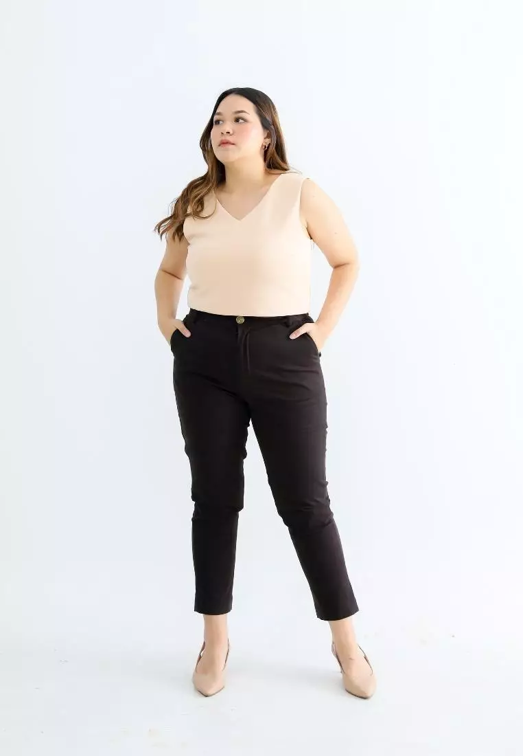 Plus Size Crop Top Tee In Jae Nude