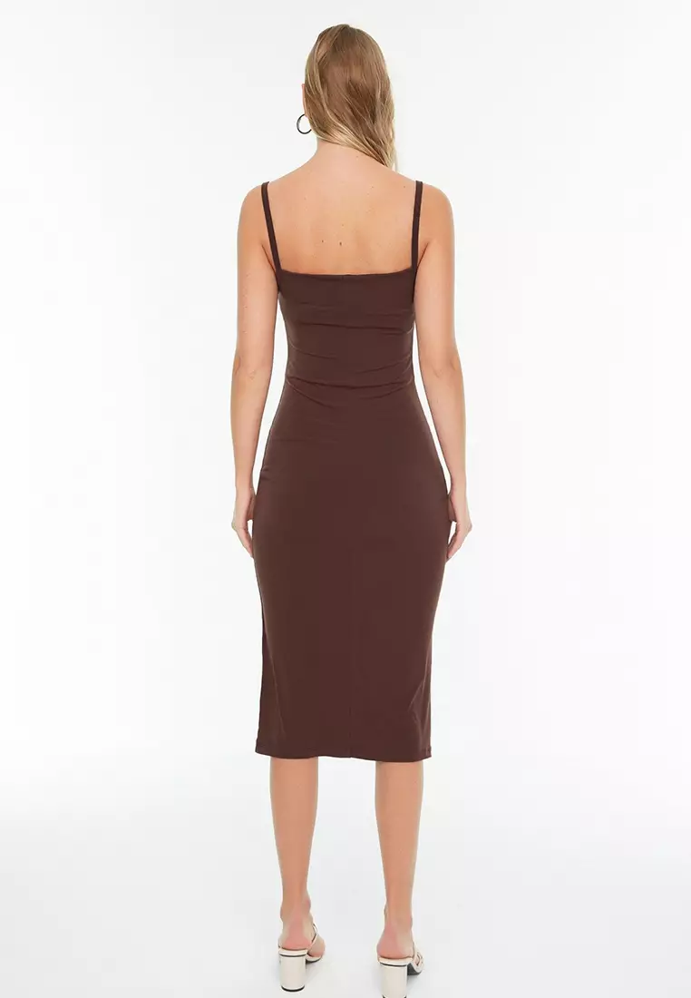 Fitted Strappy Midi Dress