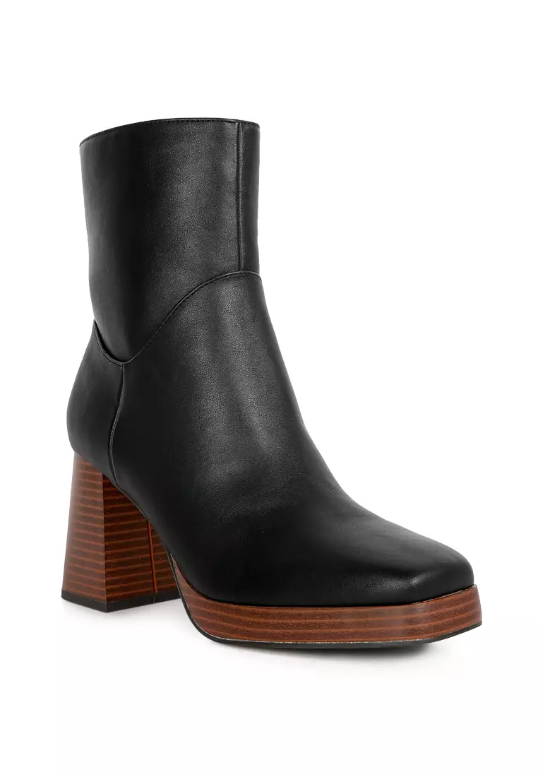 ankle black womens boots