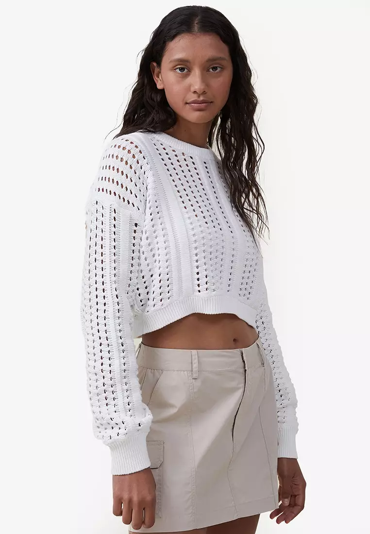 Buy Cotton On Superfine V-Neck Crop Pullover 2024 Online