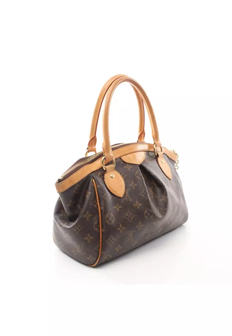 Louis Vuitton Monogram Tivoli PM Brown Leather Satchel Bag