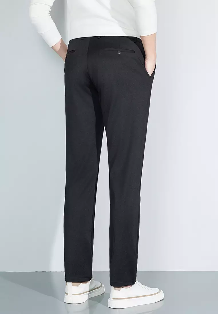 桑蠶絲小直筒西褲 WK-JBD905