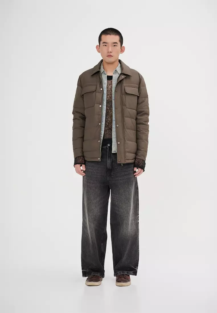 Men's Unique Fusion Shirt Light Down Jacket