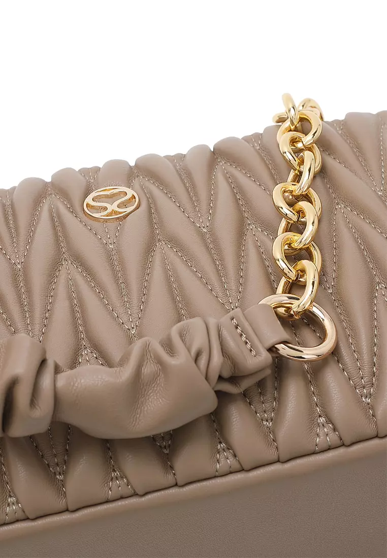 Lucy Women's Top Handle Bag / Sling Bag / Crossbody Bag - Brown