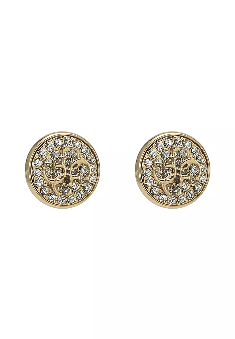 Gold top guess earrings