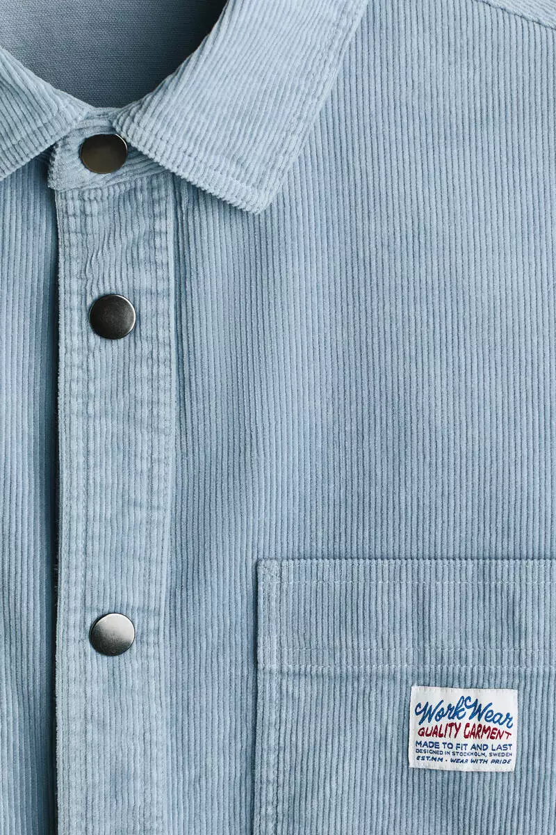 Oversized cotton corduroy shirt